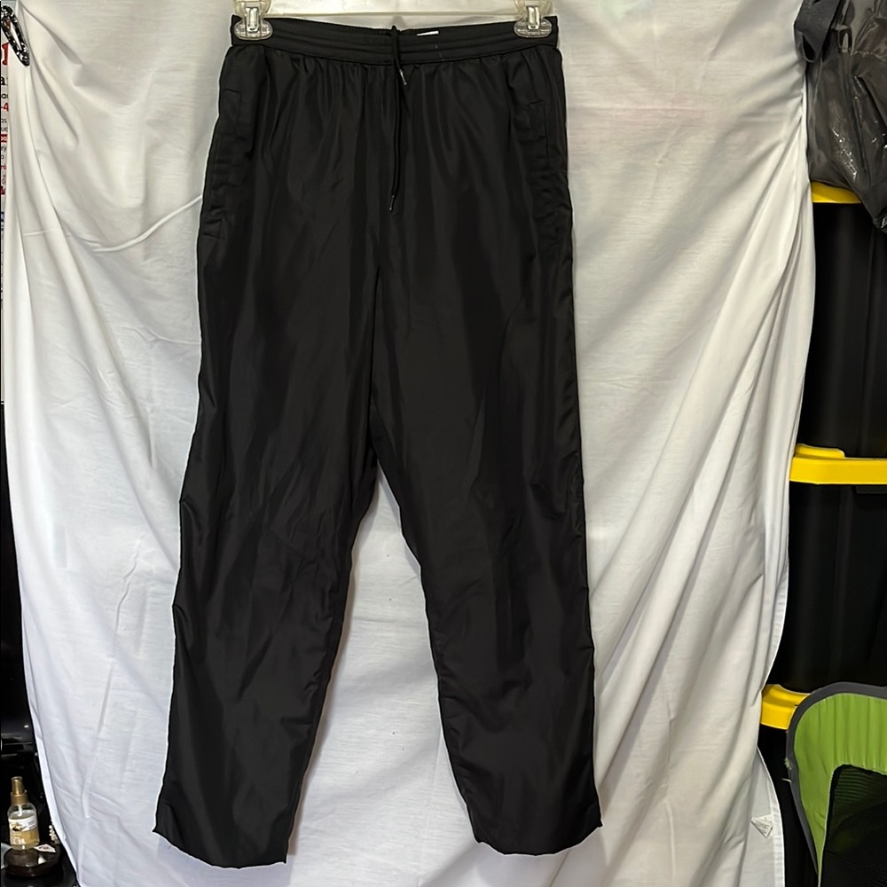 Actra Black Sweatpants with Elastic Waistband and Tapered Fit